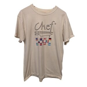 Chef Brand International‎ Flags Graphic T-Shirt Mens' Large Vintage Tee Lounge